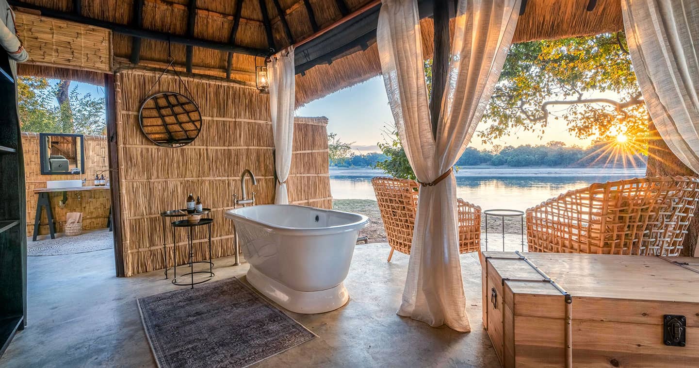 Bathroom at Mchenja Bush Camp in South Luangwa