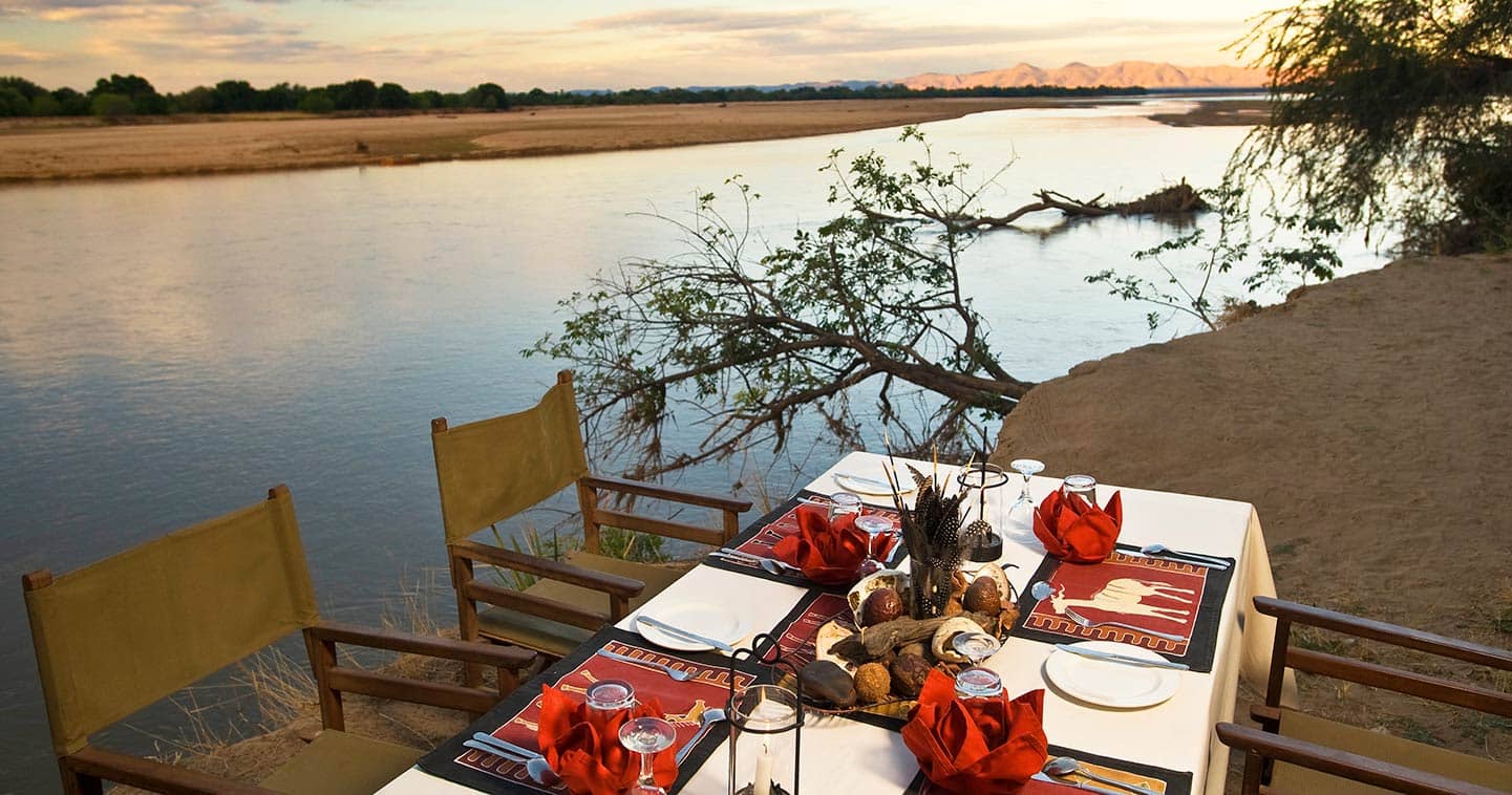 Excellent Dining at Island Bush Camp in the South Luangwa National Park