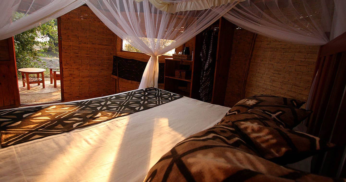 Bedroom at Mwamba Bush Camp in South Luangwa