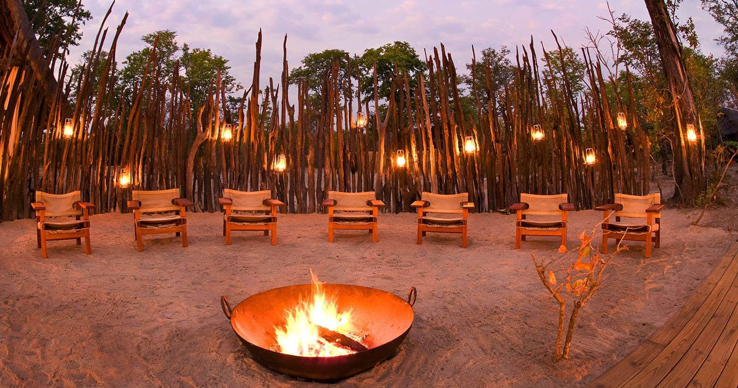 The boma at Zungalila Bushcamp in South Luangwa