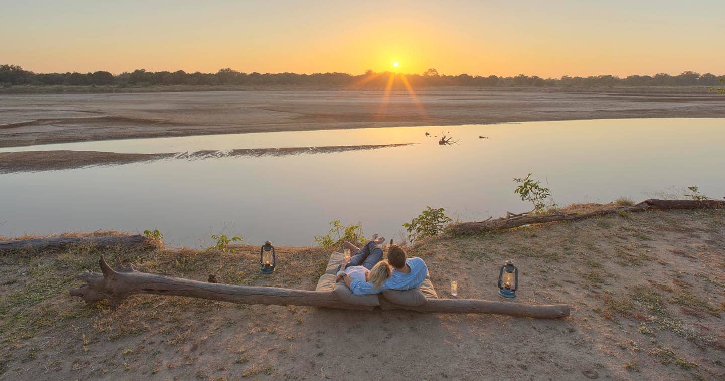 Enjoy the Sundown in Kakuli Bush Camp in the South Luangwa National Park