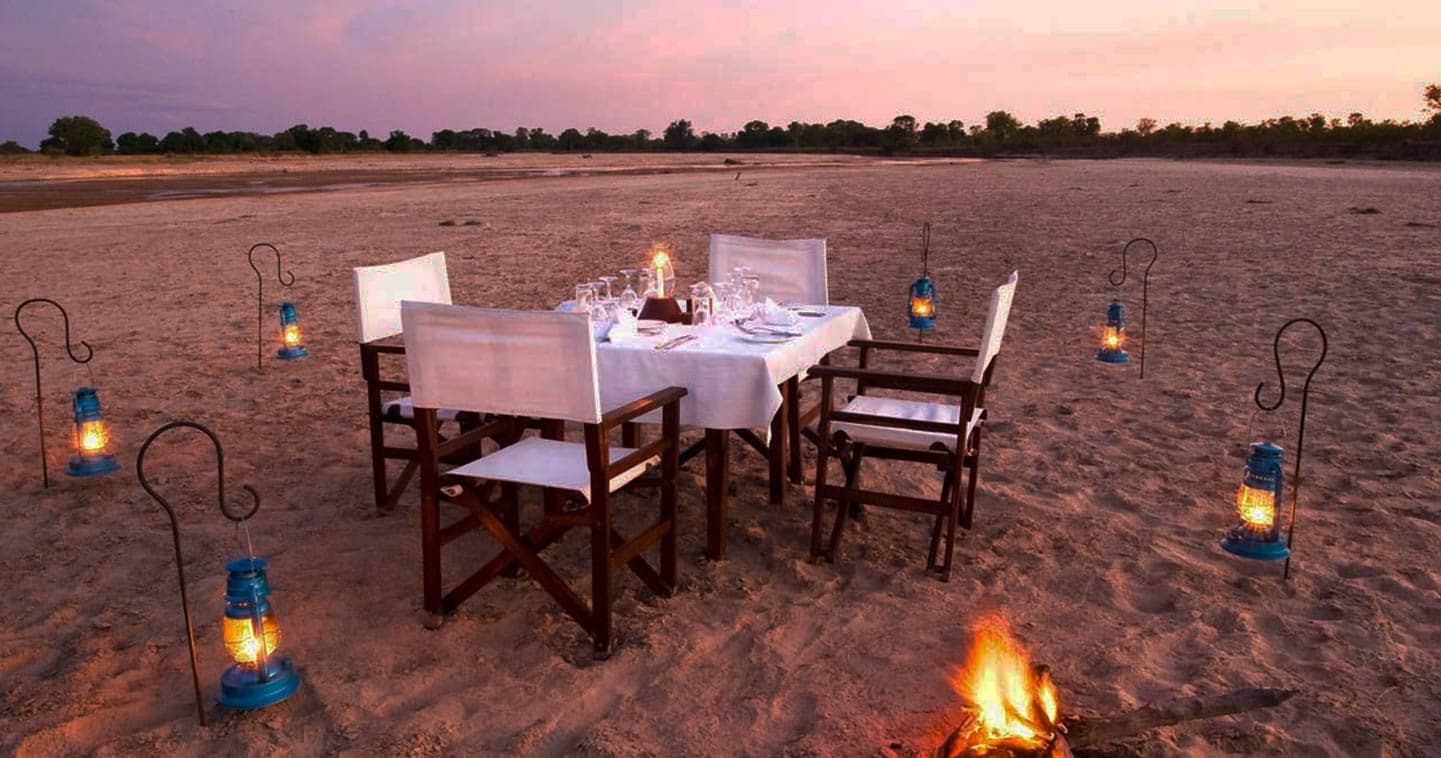 Enjoy a Romantic Dinner at Chinzombo in South Luangwa National Park