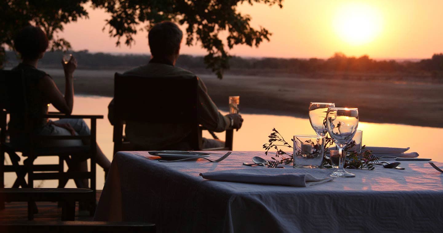 Sunset in South Luangwa National Park at Nkwali Camp